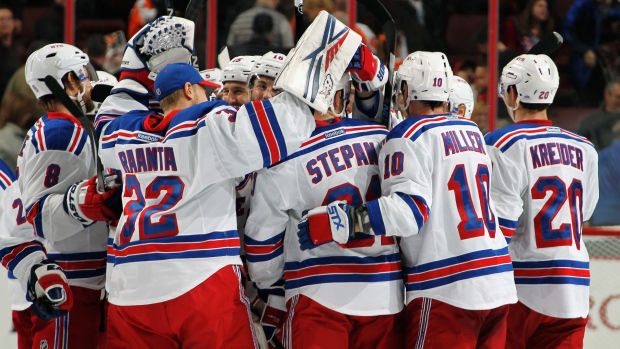 New York Rangers Celebrates, Len Redkoles/National Hockey League/Getty Images New York Rangers Celebrates