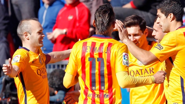Barcelona celebrates, The Canadian Press Barcelona celebrates