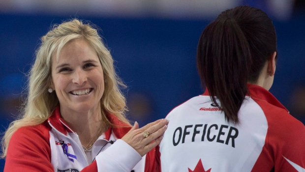 Jennifer Jones and Jill Officer, The Canadian Press Jennifer Jones and Jill Officer