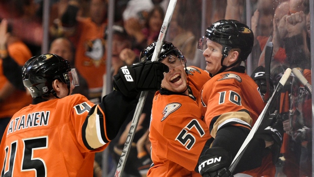 Anaheim Ducks Celebrate, The Canadian Press Anaheim Ducks Celebrate