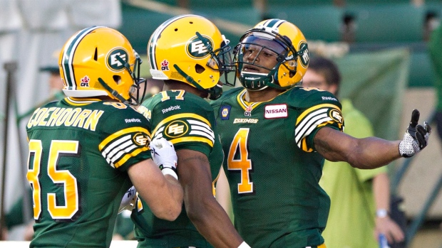 Eskimos celebrate, The Canadian Press Eskimos celebrate