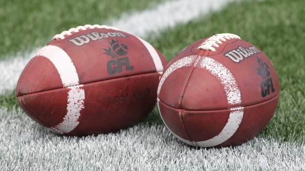 CFL footballs, Claus Andersen/Getty Images CFL footballs