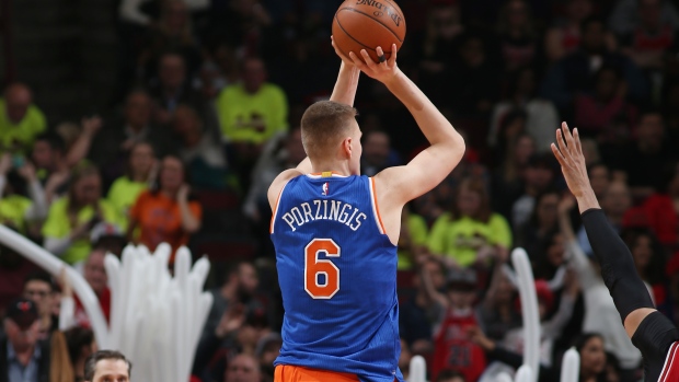 Kristaps Porzingis, Gary Dineen/National Basketball Association/Getty Images Kristaps Porzingis