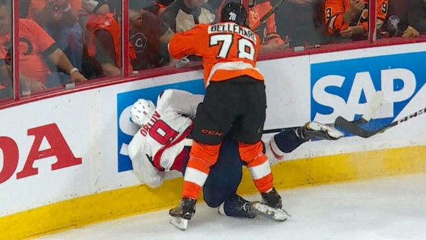 Bellemare's hit on Orlov