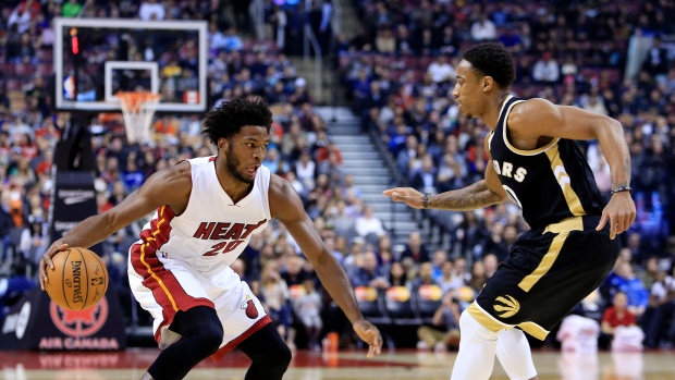 Justise Winslow and DeMar DeRozan, Vaughn Ridley/Getty Images Justise Winslow and DeMar DeRozan