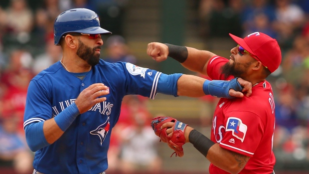 Jose Bautista and Rougned Odor, Fort Worth Star-Telegram/Tribune News Service/Getty Images Jose Bautista and Rougned Odor