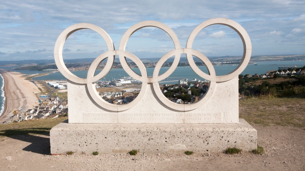 Olympic Rings, Education Images/Universal Images Group/Getty Images Olympic Rings