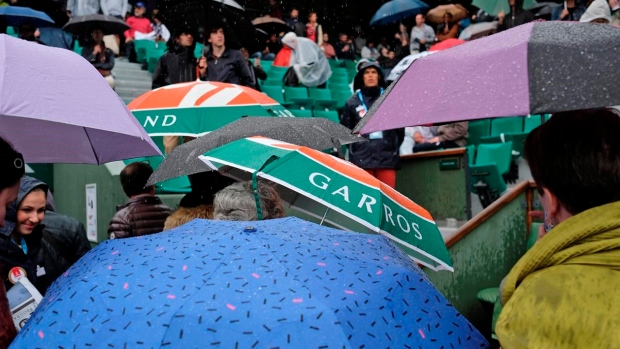 Rain at French Open