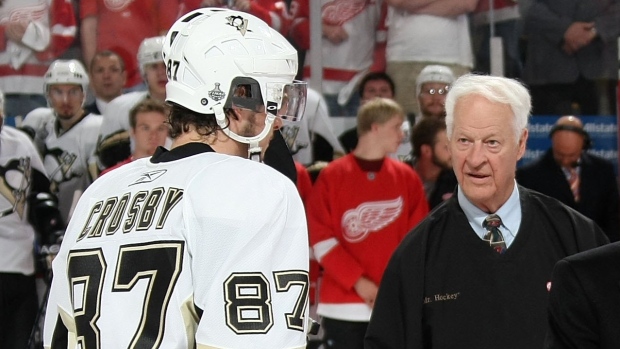 Crosby and Howe, Dave Reginek/National Hockey League/Getty Images Crosby and Howe