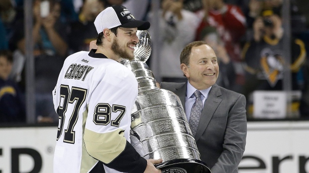 Crosby takes Stanley Cup from Bettman 