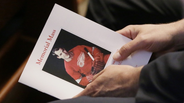 Memorial Mass program for Gordie Howe