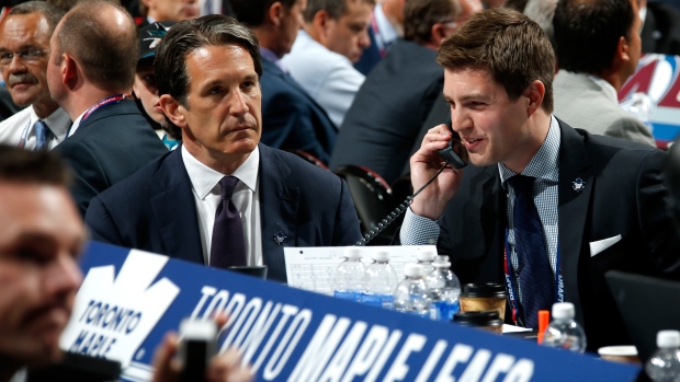 Brendan Shanahan and Kyle Dubas Brendan Shanahan and Kyle Dubas