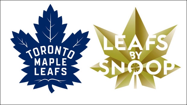 Toronto Maple Leafs and Snoop logos, TSN Toronto Maple Leafs and Snoop logos