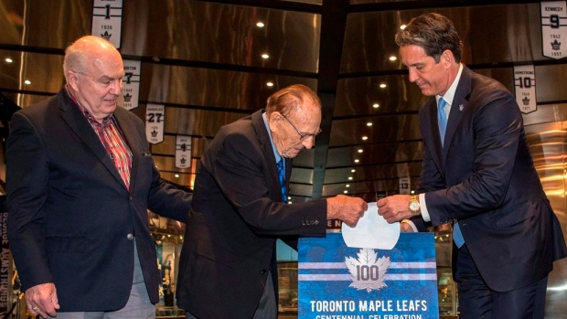 Ron Ellis, Johnny Bower and Brendan Shanahan