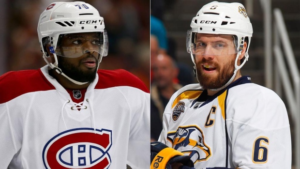 Subban and Weber, The Canadian Press/Getty Images Subban and Weber