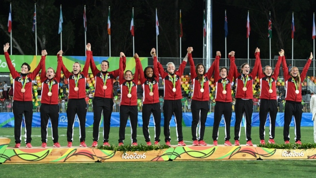 Canada receives their rugby sevens bronze medals article image