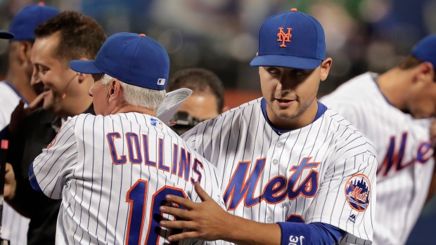 Michael Conforto and Terry Collins