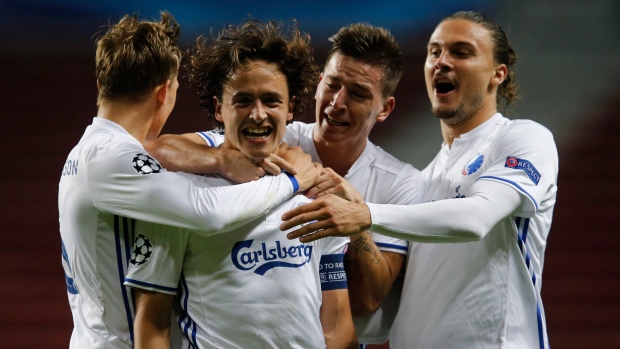 Thomas Delaney, Copenhagen celebrate, The Canadian Press Thomas Delaney, Copenhagen celebrate