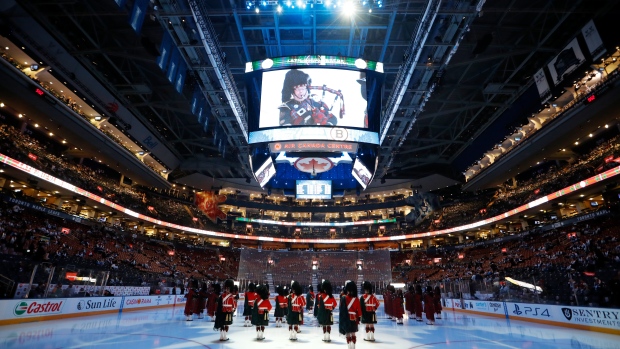 Maple Leafs' home opener ceremonies