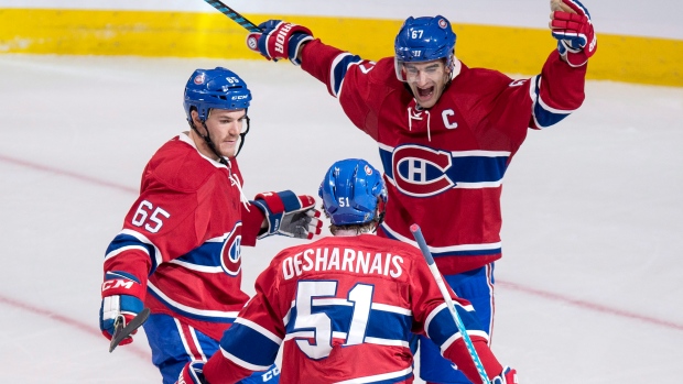 Montreal Canadiens celebrate, The Canadian Press Montreal Canadiens celebrate