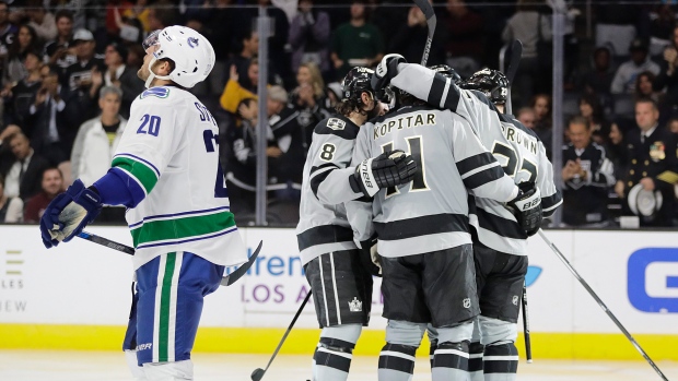 Los Angeles Kings celebrate, The Canadian Press Los Angeles Kings celebrate