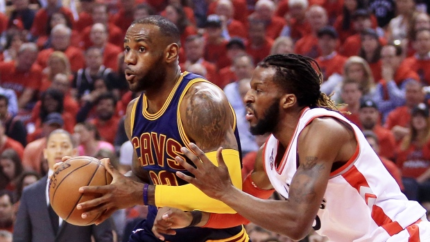 LeBron James and DeMarre Carroll, Vaughn Ridley/Getty Images LeBron James and DeMarre Carroll