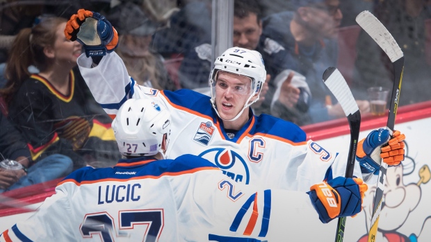 Connor McDavid and Milan Lucic
