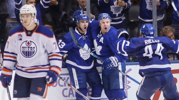 Nazem Kadri and Leo Komarov