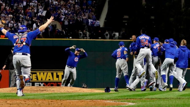 Chicago cubs celebrate