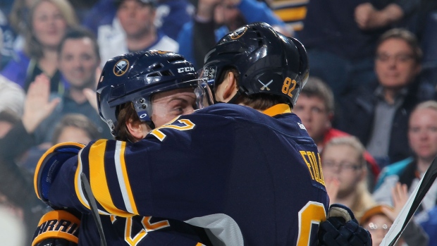 Johan Larsson and Marcus Foligno, Bill Wippert/National Hockey League/Getty Images Johan Larsson and Marcus Foligno
