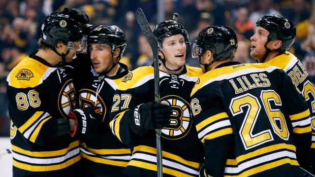 Bruins celebrate, The Canadian Press Bruins celebrate