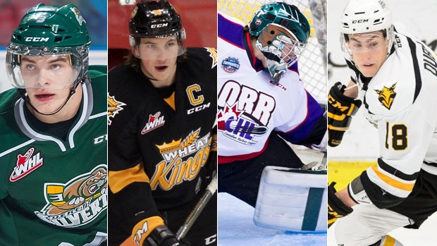 Juulsen, Patrick, Hart and Dubois, Brandon Wheat Kings/Getty Images Juulsen, Patrick, Hart and Dubois