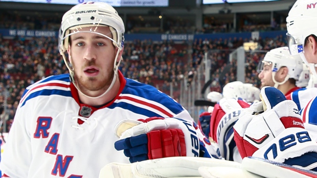 Kevin Hayes and New York Rangers Celebrate