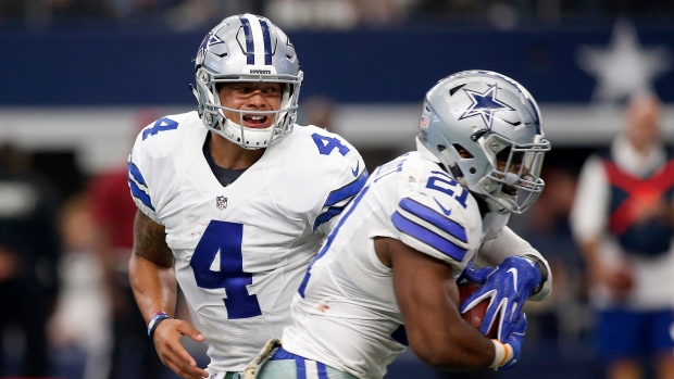 Ezekiel Elliott and Dak Prescott, Fort Worth Star-Telegram/Tribune News Service/Getty Images Ezekiel Elliott and Dak Prescott