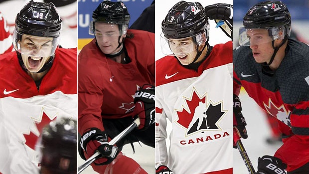 Barzal, Gauthier, Strome and Chabot, Getty Images/USA Hockey Barzal, Gauthier, Strome and Chabot
