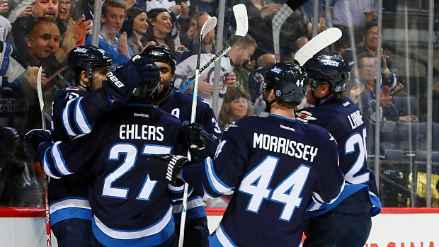 Winnipeg Jets Celebrate, Jonathan Kozub/National Hockey League/Getty Images Winnipeg Jets Celebrate