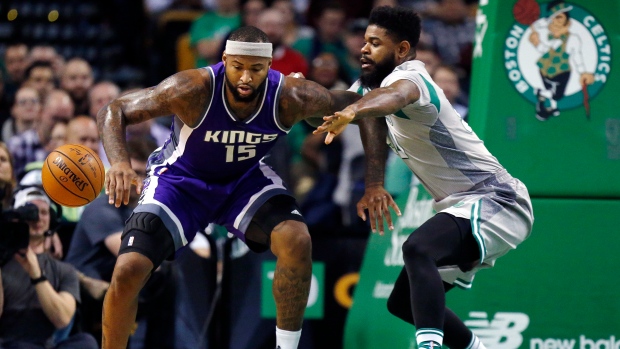 DeMarcus Cousins, Amir Johnson , The Canadian Press DeMarcus Cousins, Amir Johnson