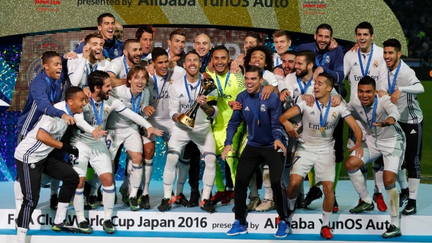 Real Madrid celebrates, The Canadian Press Real Madrid celebrates