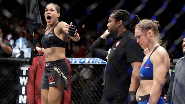Amanda Nunes Ronda Rousey, The Canadian Press Amanda Nunes Ronda Rousey