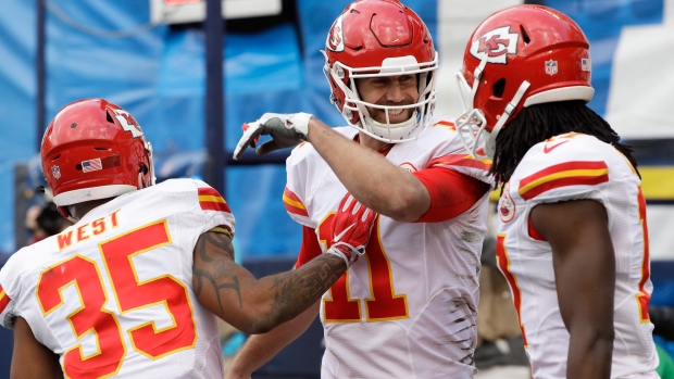 Alex Smith and Chiefs Celebrate