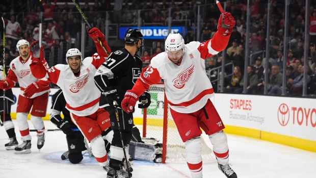 Thomas Vanek celebrates, The Canadian Press Thomas Vanek celebrates
