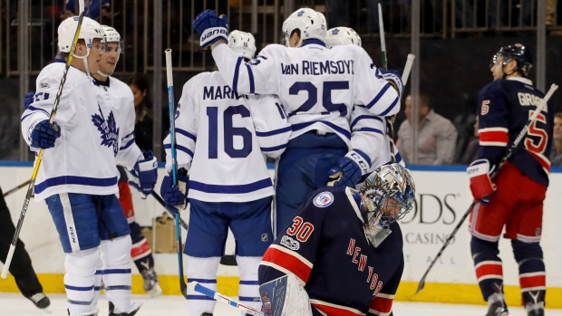 Maple Leafs celebrate