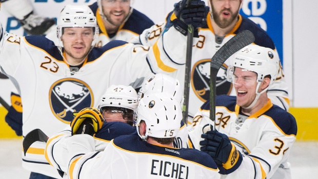 Zach Bogosian and Sabres Celebrate, The Canadian Press Zach Bogosian and Sabres Celebrate
