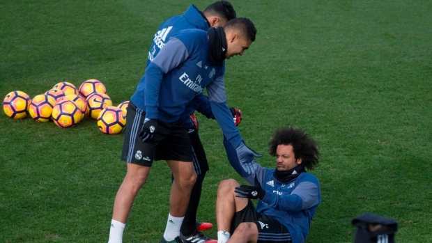 Marcelo helped from off the ground
