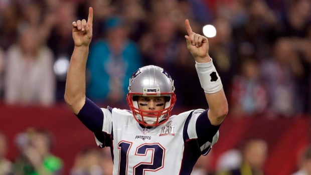 Tom Brady celebrates, The Canadian Press Tom Brady celebrates