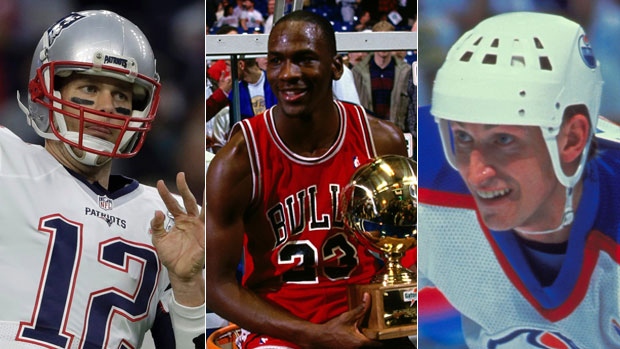 Tom Brady, Michael Jordan, Wayne Gretzky 