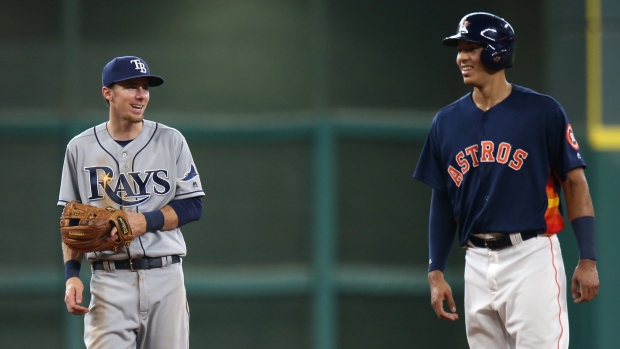 Matt Duffy and Carlos Correa, Brad Mangin/Getty Images Matt Duffy and Carlos Correa