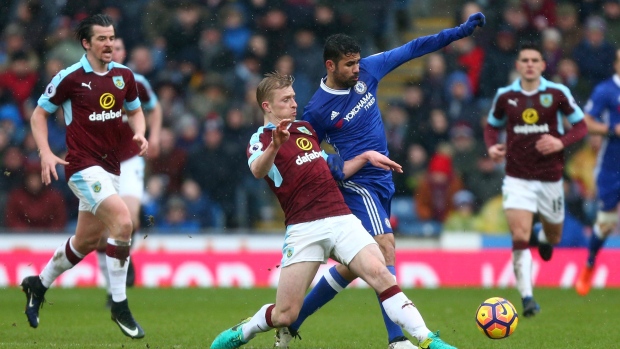 Diego Costa and Ben Mee