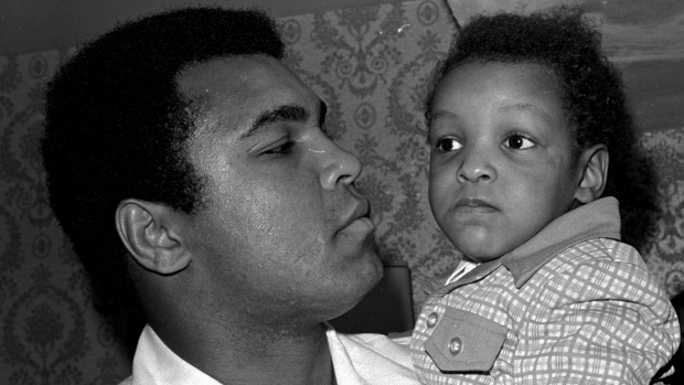 Muhammad Ali and Muhammad Ali Jr. in 1975