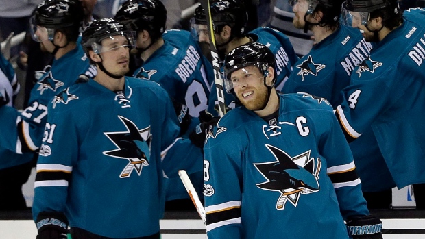 Joe Pavelski, Sharks celebrate